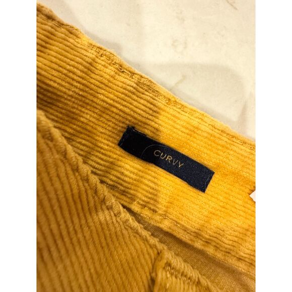 Talbots Mustard Corduroy Straight Leg Pants Size 6 Fall Classic Soft Stretch S 6 - Picture 3 of 5